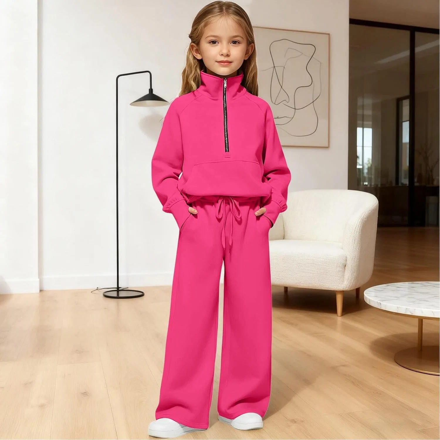 Спортивный костюм для девочек из 2 предметов, B-hot Pink — фото 3