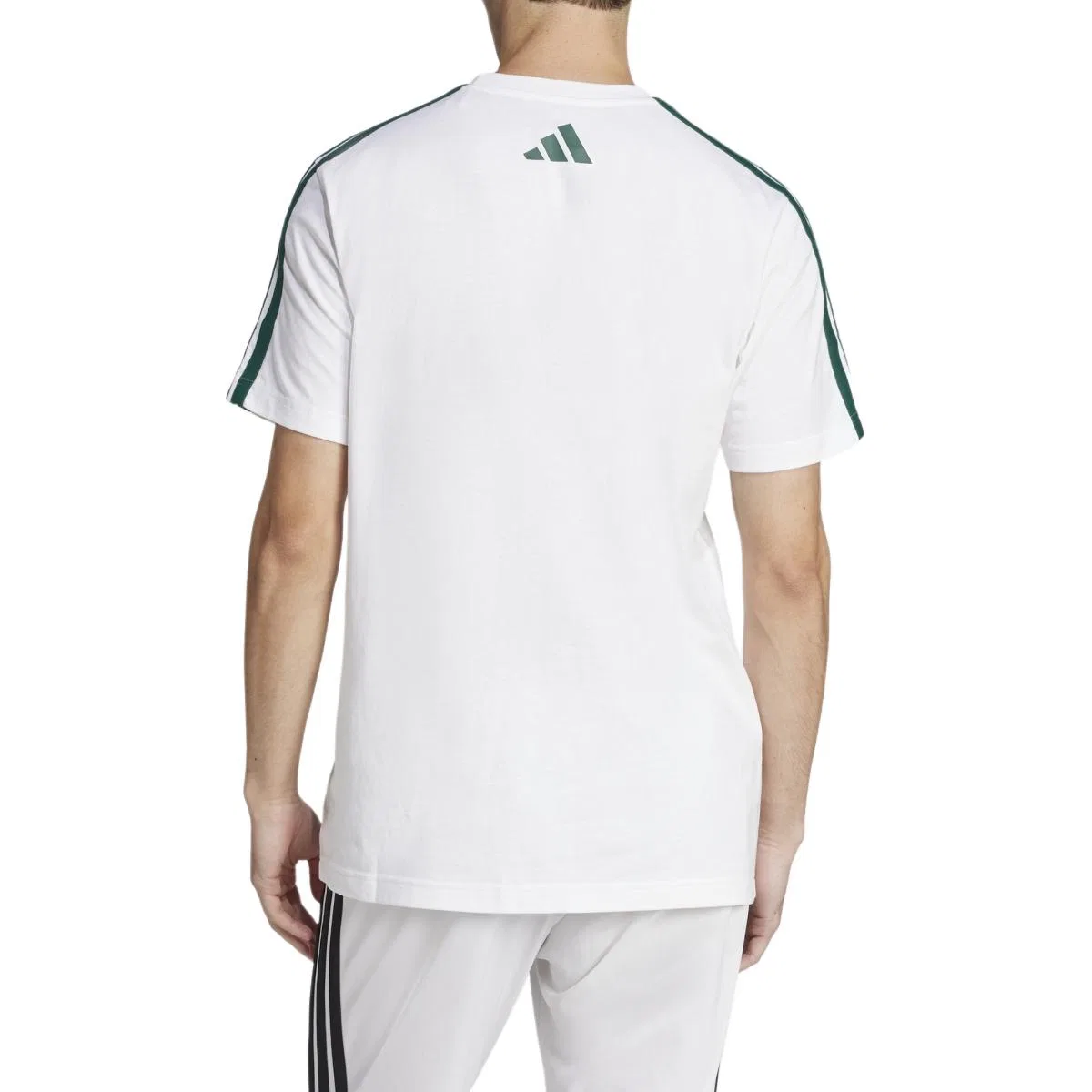 Футболка мужская белая crew neck Adidas, White — фото 3