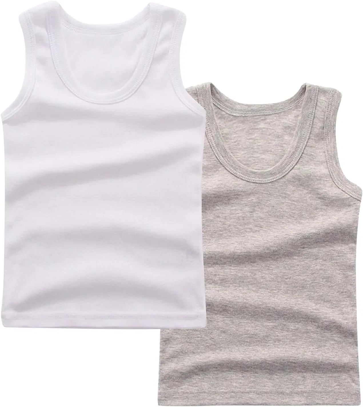 Майка детская хлопковая 2 шт, A02_dark Gray