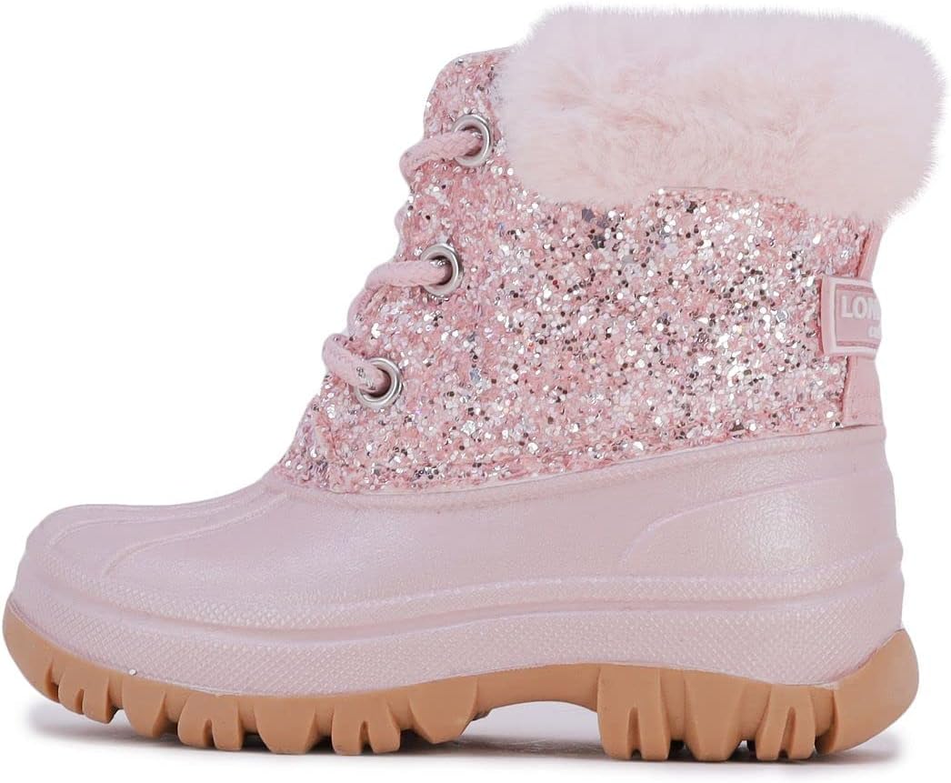 Зимние сапожки для девочек LONDON FOG Toddler Tadley, утепленные, для холодной погоды, модные снежные сапоги, розовый — фото 2