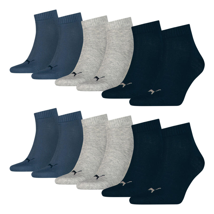 

PUMA Носки четвертного размера, 6 пар, мягкие, удобные, мужские, женские, унисекс - мягкий хлопок