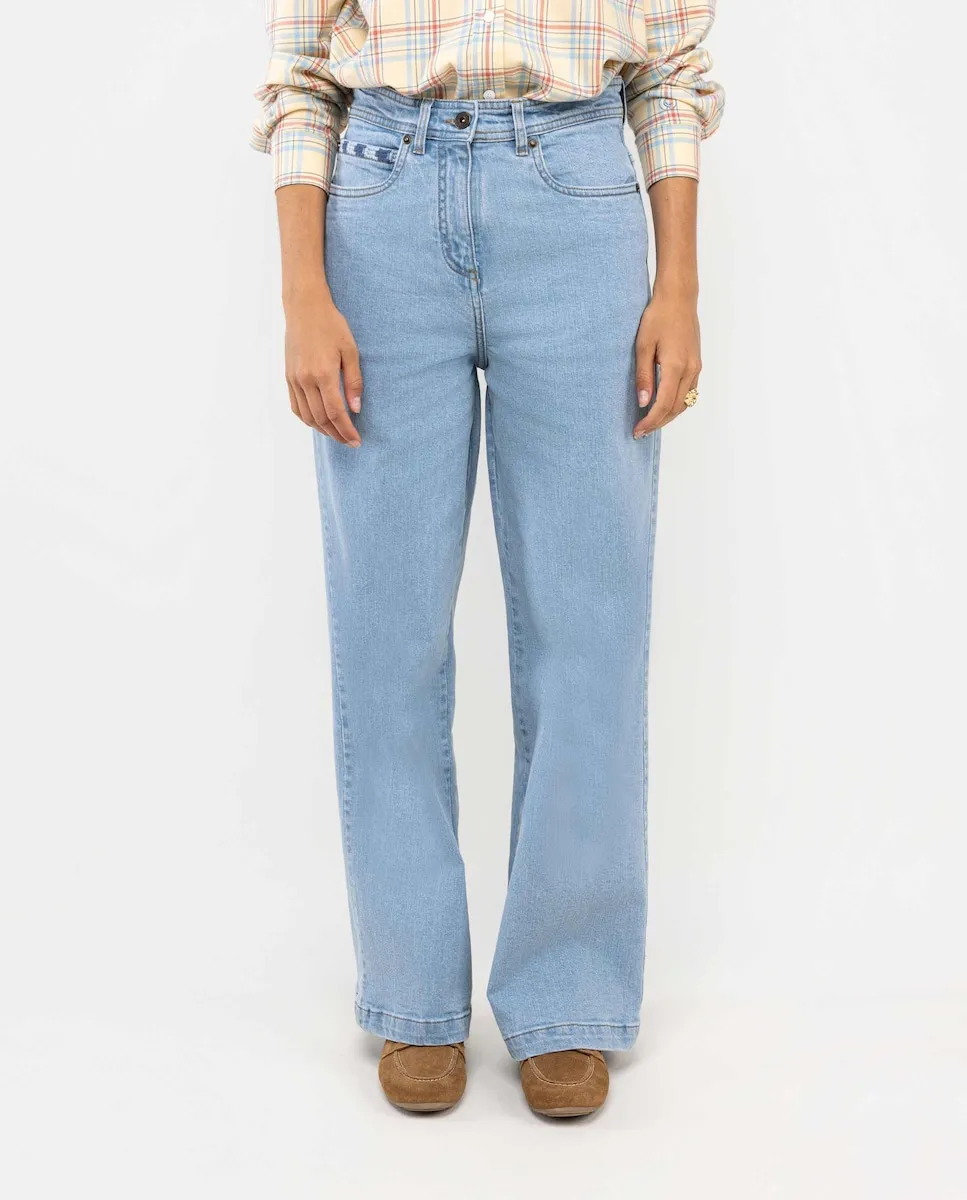 

Женские прямые джинсы, вываренные El Ganso, синий