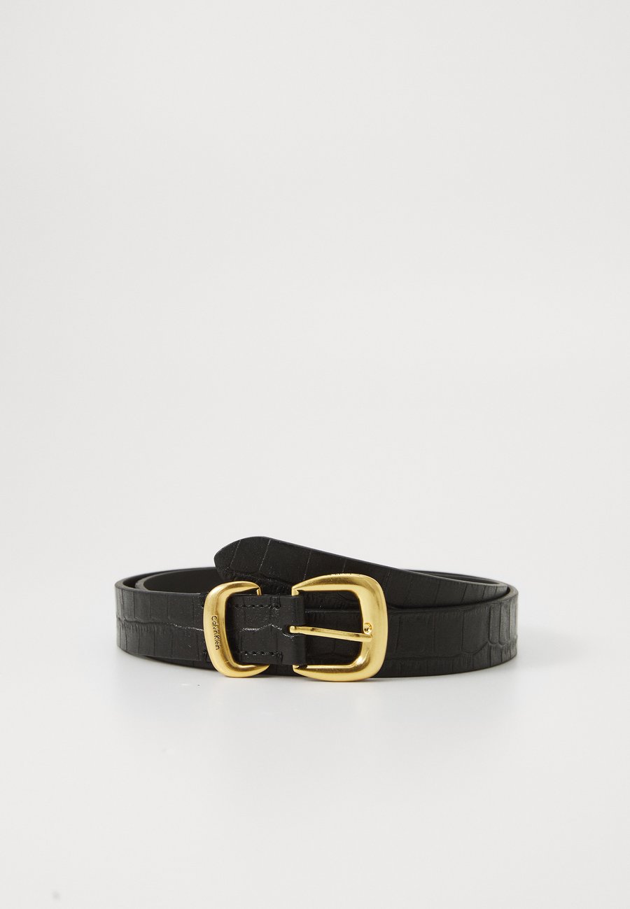

Ремень Calvin Klein CLASSIC BUCKLE, Black/Tumbled Deep Gold-Coloured/Gold-Coloured