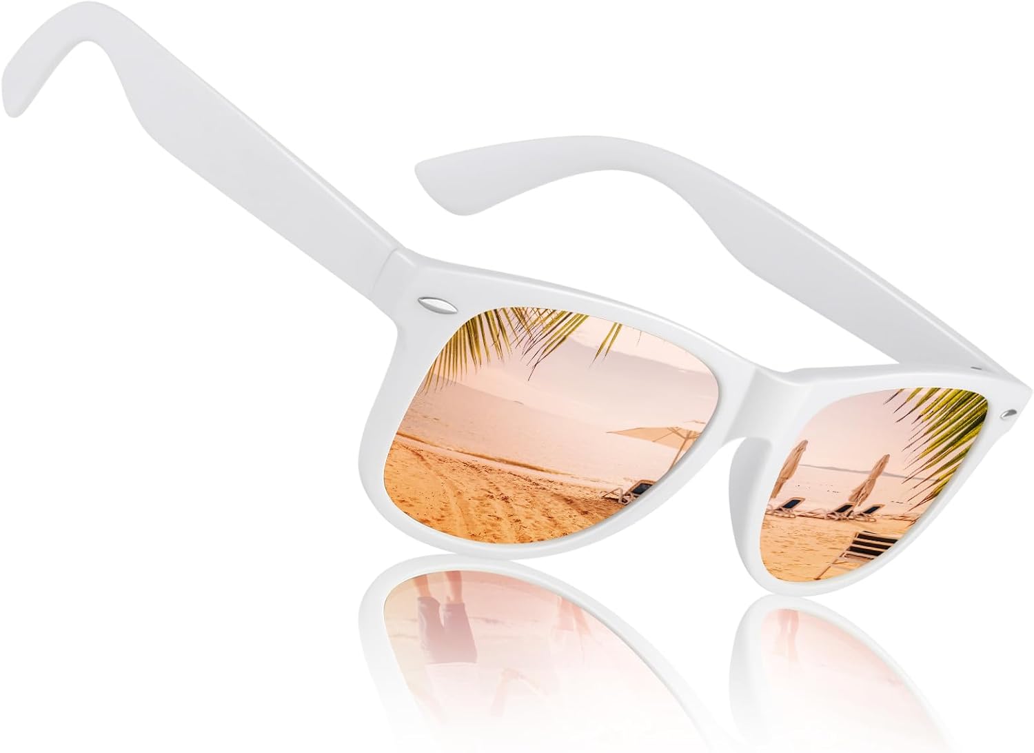 

Поляризованные солнцезащитные очки Sunier для мужчин и женщин, ретро-квадратная форма, матовая отделка, защита UV400, подходят для вождения и рыбалки, B05-white Revo Rose Gold( Mirrored)