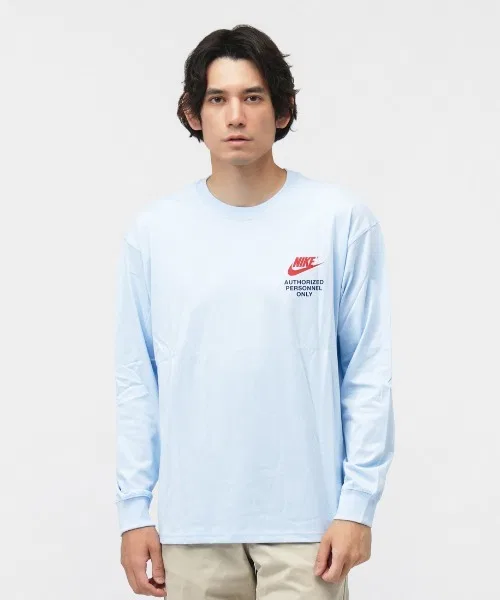 Мужская футболка NIKE M90 L/S AUTH PRSNL тёмно-синяя