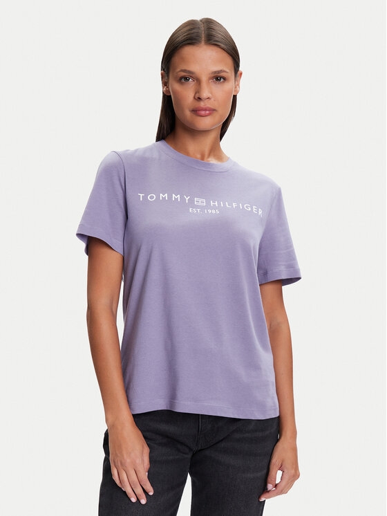 

Футболка regular fit WW0WW40276 Tommy Hilfiger, фиолетовый