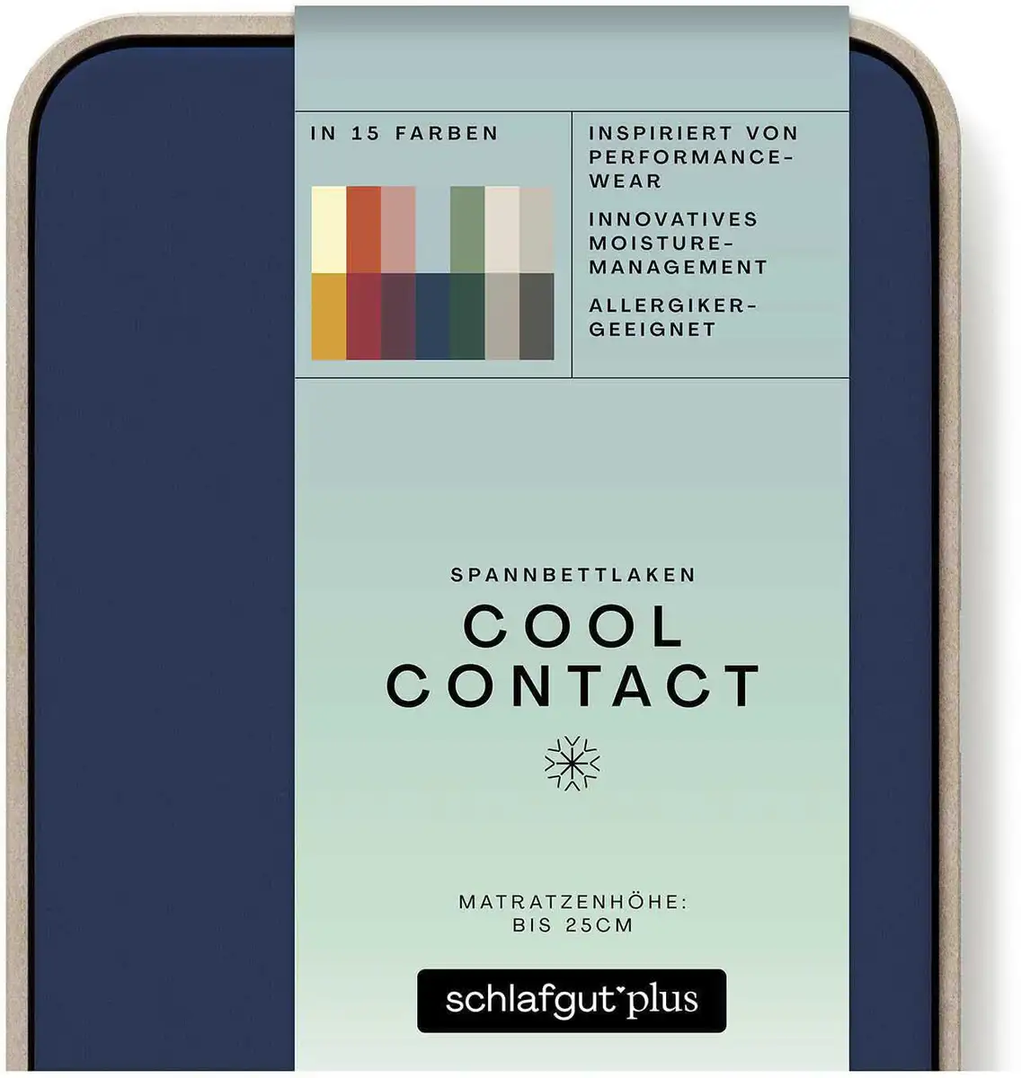 

Простыня Schlafgut "Cool Contact", 100% гребённая микрофибра 180-200х200 см, 1 шт., синий