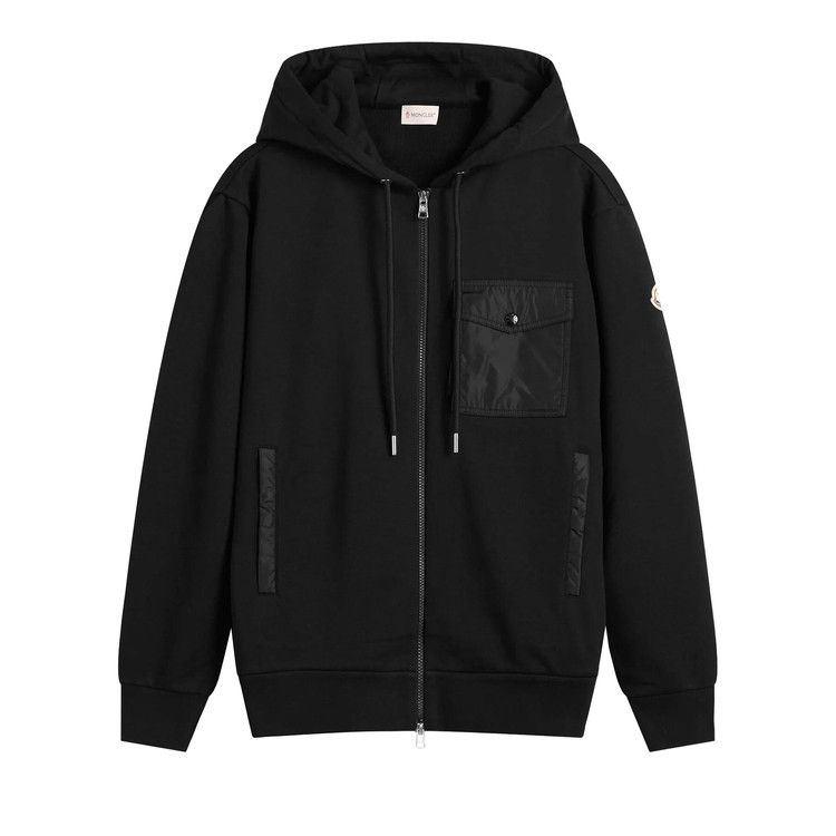 

Худи Moncler Zip Through Patch Hoodie, Black