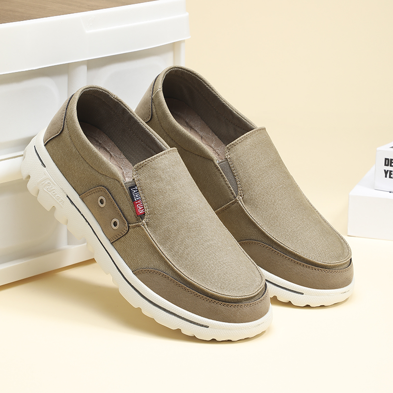 TAIHEYUAN Мужские повседневные кроссовки низкие черные/хаки, цвет 75286 Khaki — фото 3