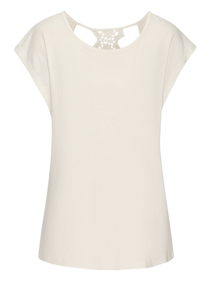 

Рубашка с короткими рукавами кремового цвета LASCANA