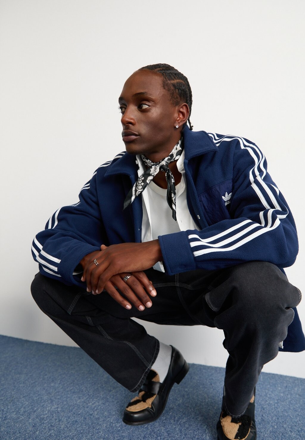 

Флисовая куртка ADICOLOR POLAR FLEECE adidas Originals, темно-синий