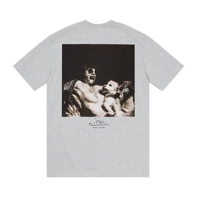 Футболка Supreme x Joel-Peter Witkin Mother And Child Tee Heather Grey, серый — фото 2