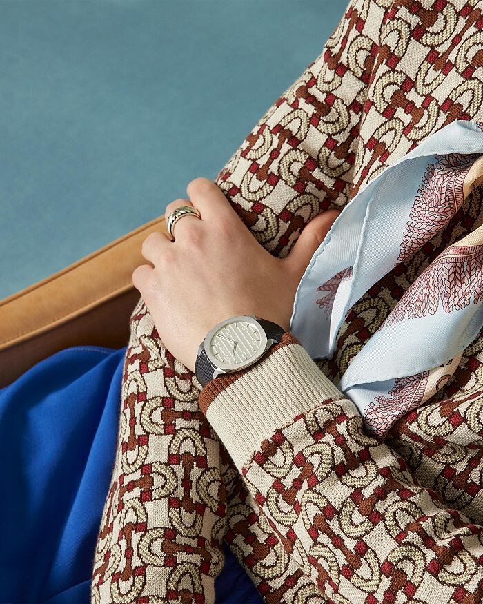 

Часы Gucci 25H, 38 мм, серебряный