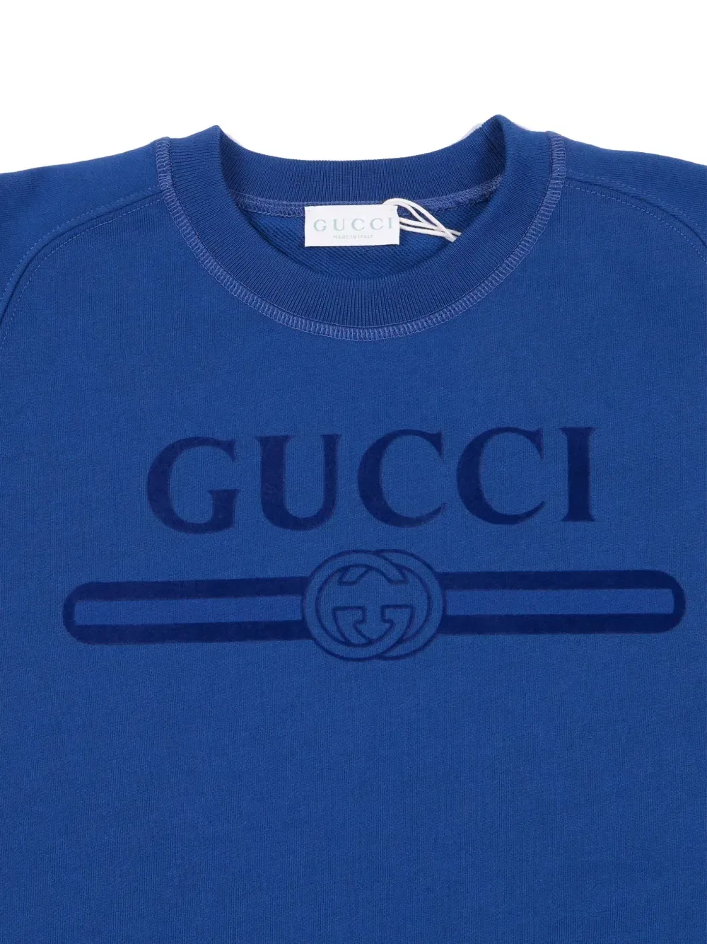 Толстовка с логотипом Gucci Kids, синий — фото 3