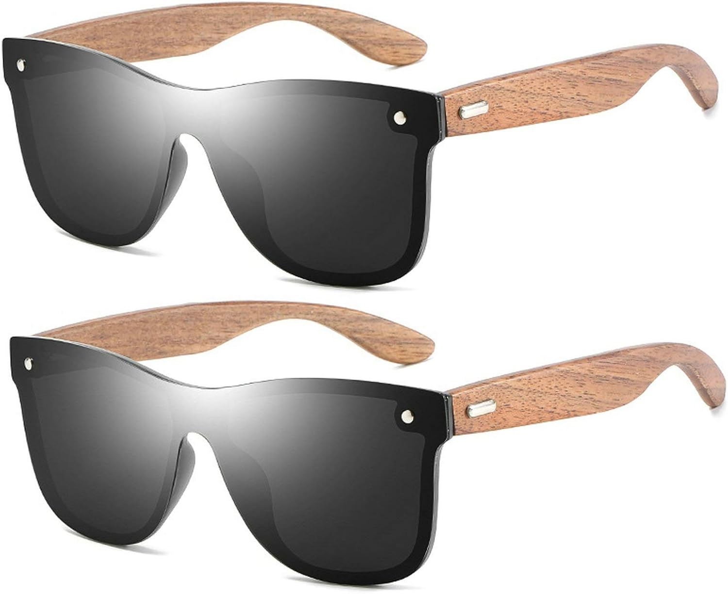 

Солнцезащитные очки Willochra с поляризованными линзами из дерева для женщин и мужчин, для вождения, разноцветные, ручной работы, из бамбукового дерева, 2pack-black&black