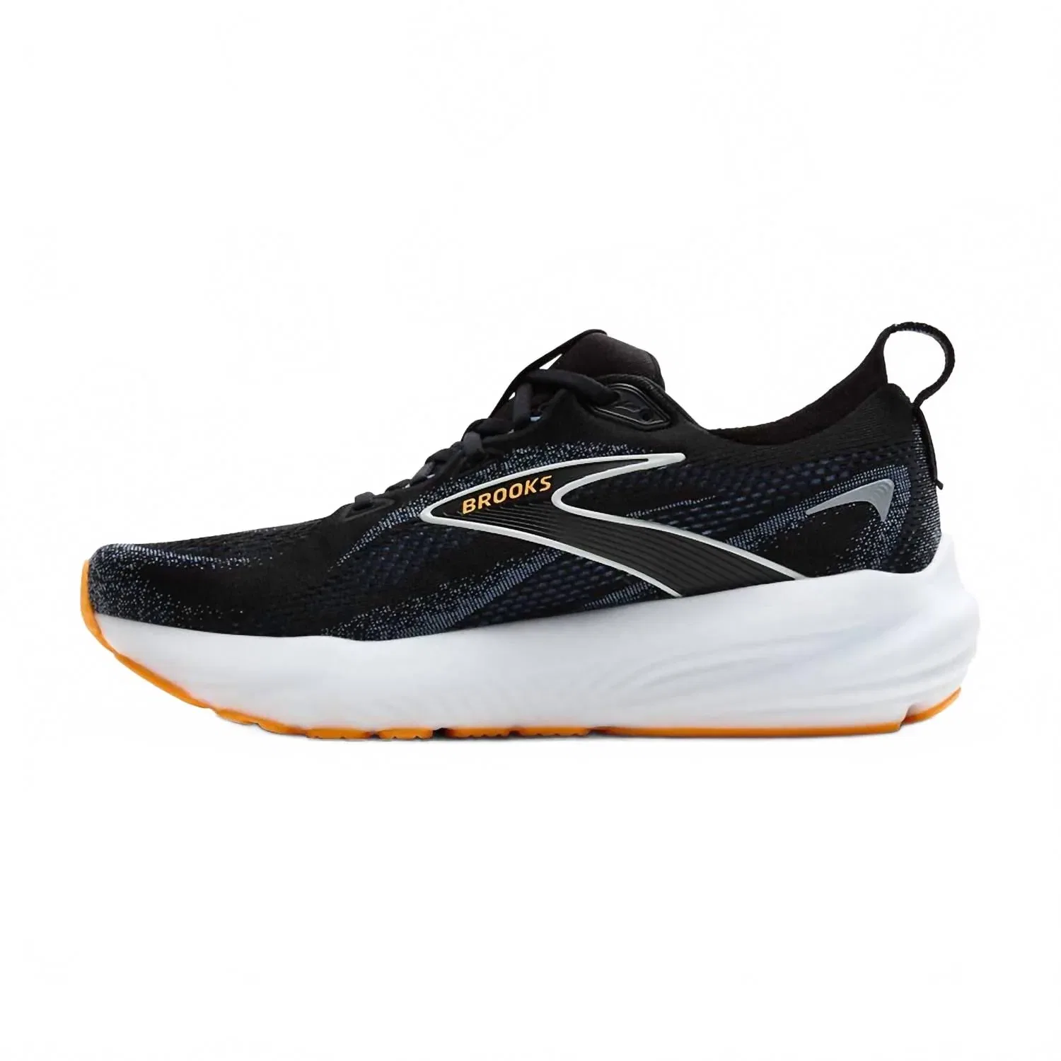 BROOKS Мужские беговые кроссовки Glycerin GTS 22 в черно-сине-оранжевом цвете — фото 4