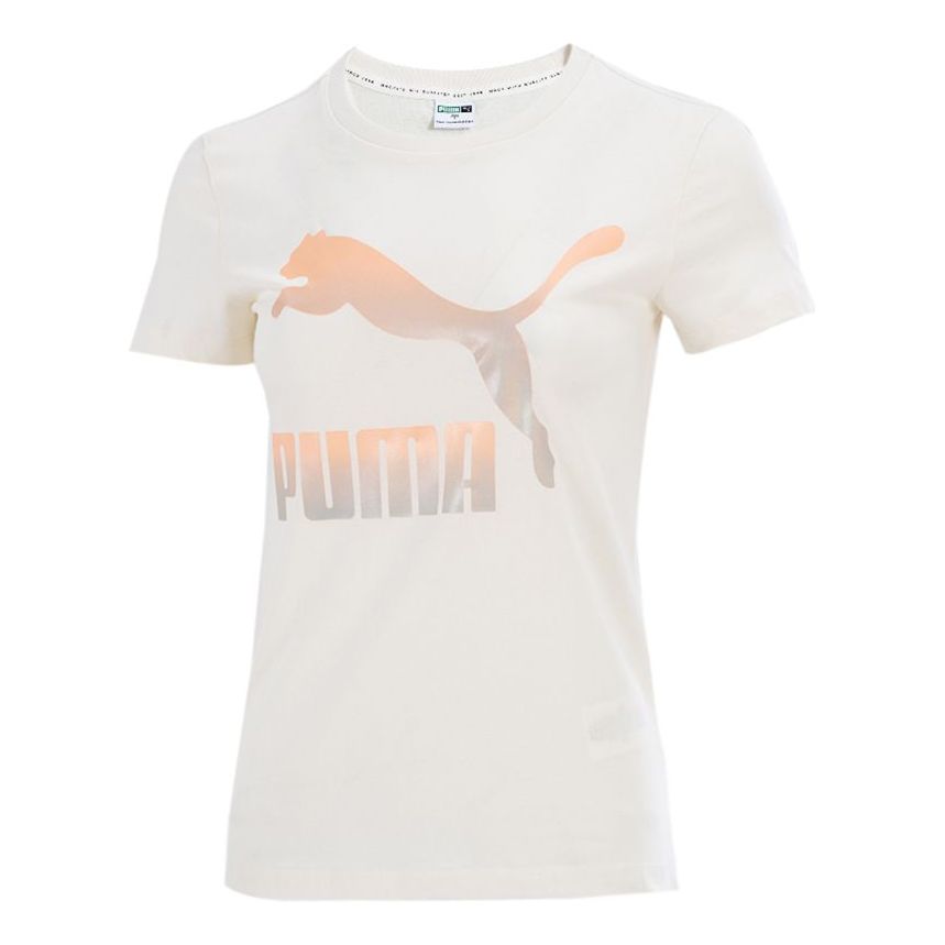 

Футболка (WMNS) PUMA Classics Logo Printing Short Sleeve White 532282-88
