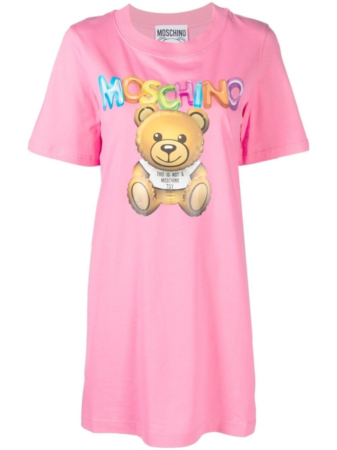 

Moschino платье-футболка с логотипом, розовый