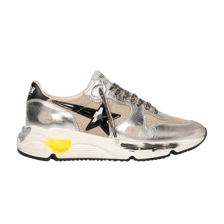 

Кроссовки Golden Goose Running Sole Silver Beige, серебряный