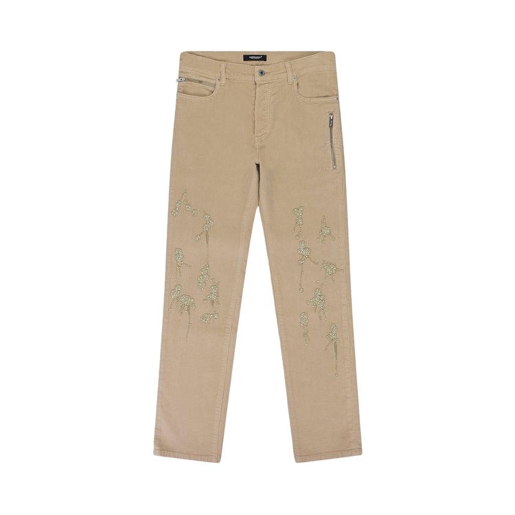 

Брюки Undercover Bead Detail Slim Fit Trousers 'Light Beige', желто-коричневый