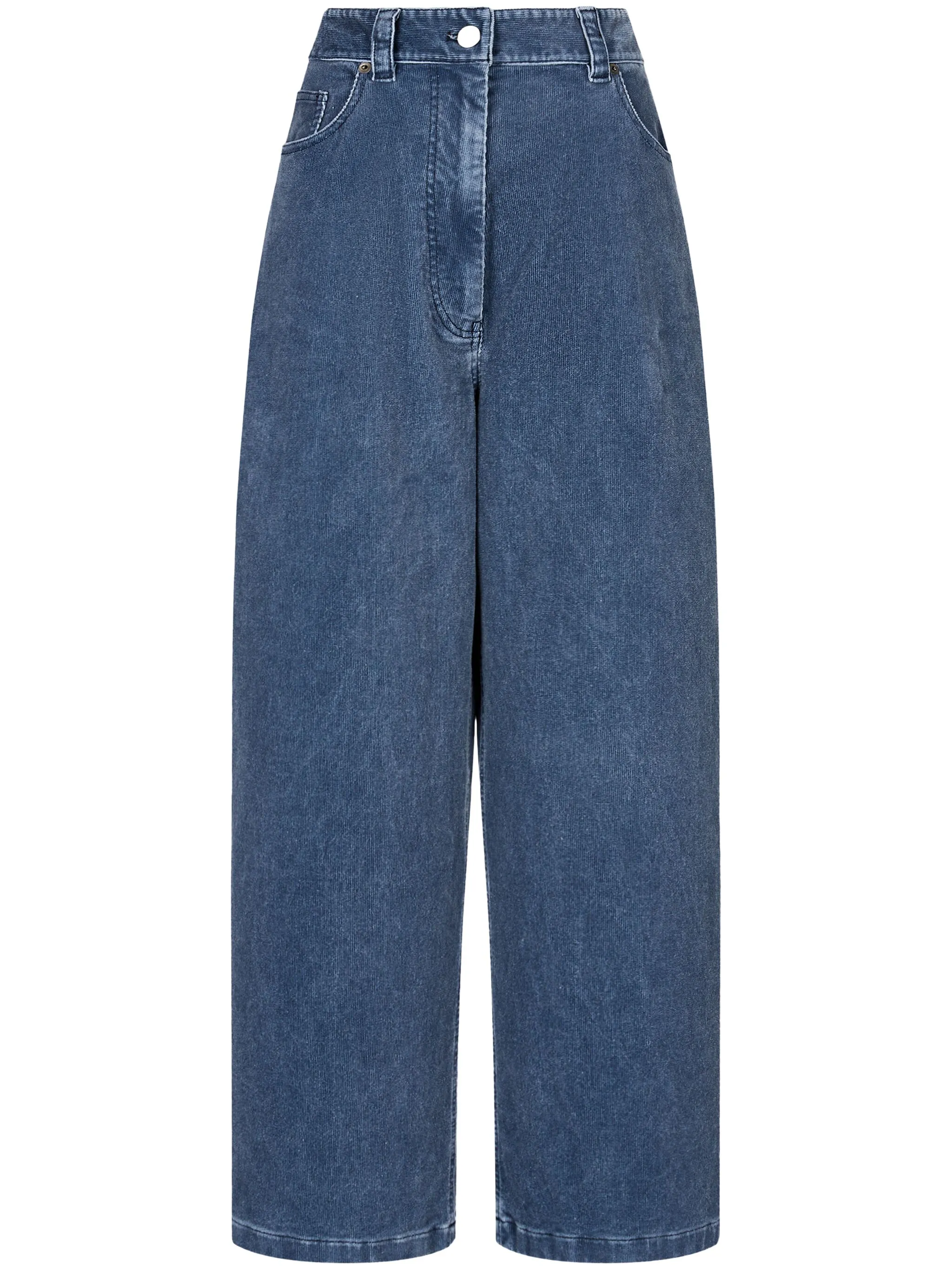 

Вельветовые брюки широкого кроя Studio Tomboy, синий