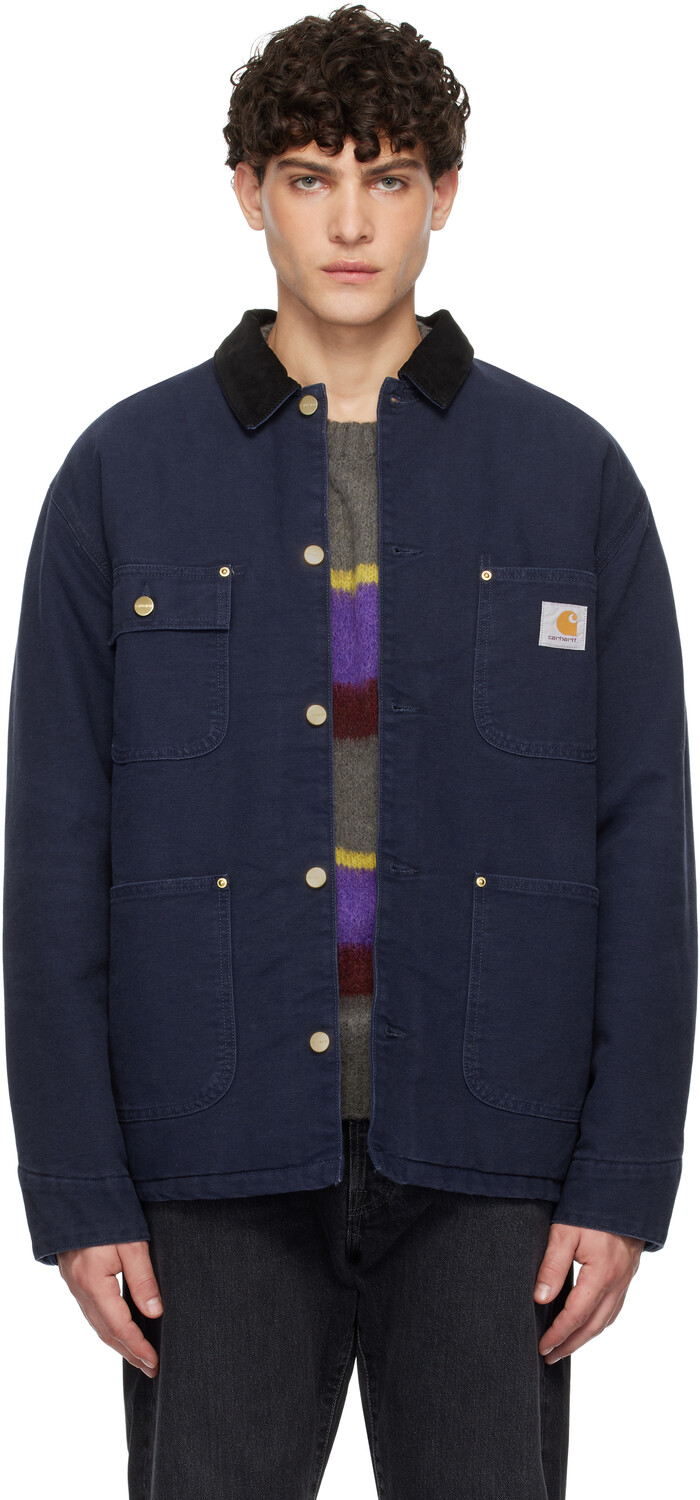 

Синяя зимняя куртка OG Chore Carhartt Work In Progress