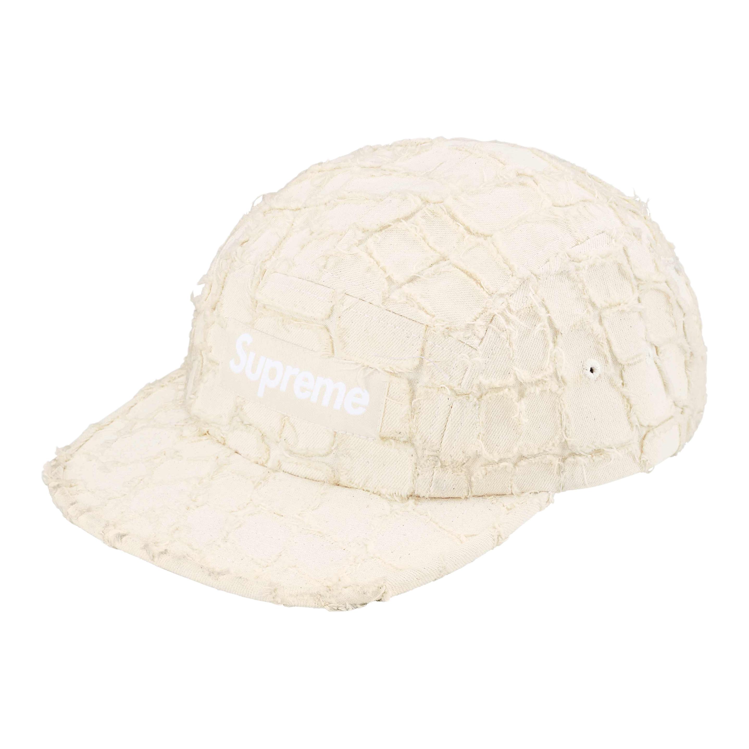 

Supreme Потрёпанная крокодиловая джинсовая кепка кемп, Natural