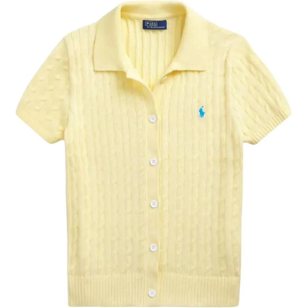 Вязаный джемпер Slim Fit Polo Ralph Lauren желтый