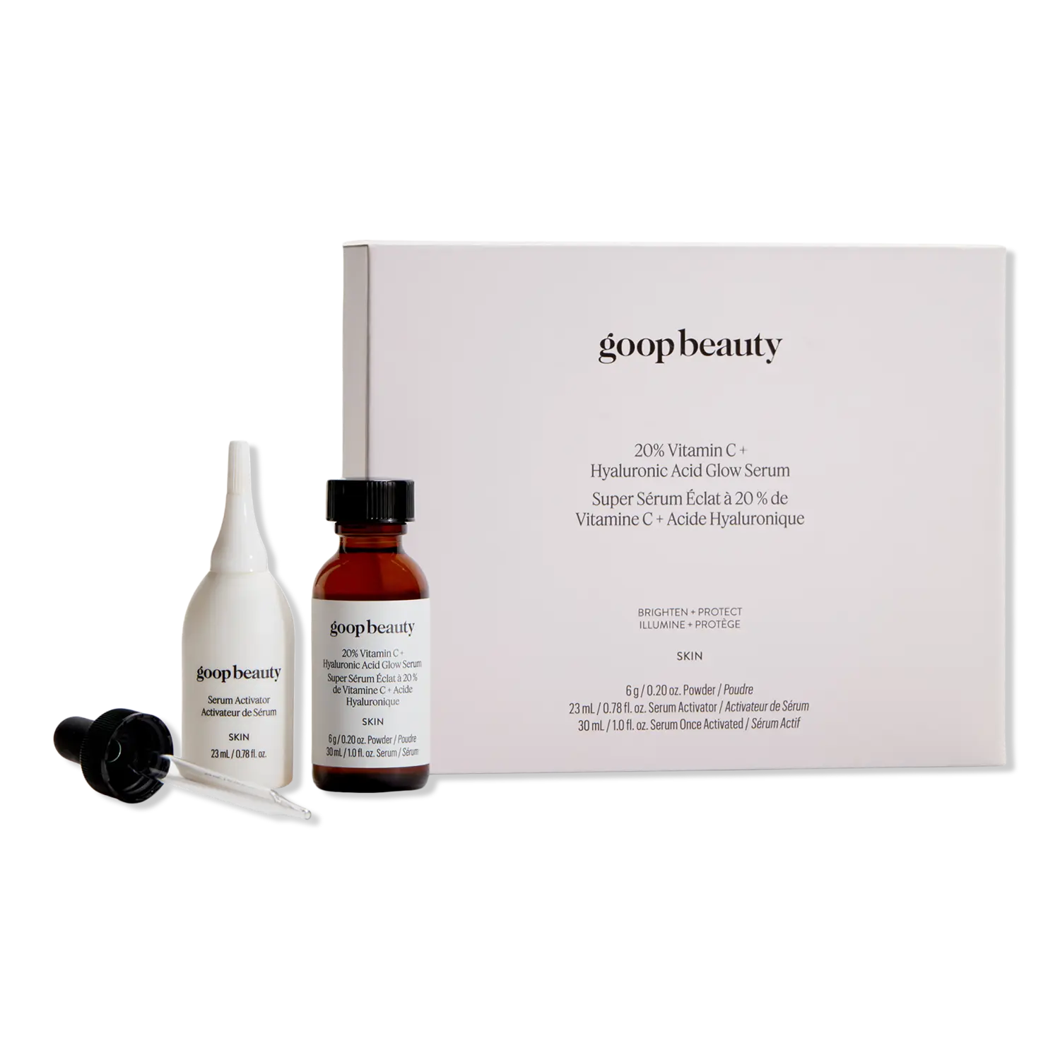 

Сыворотка для сияния кожи с 20% витамином С и гиалуроновой кислотой goop