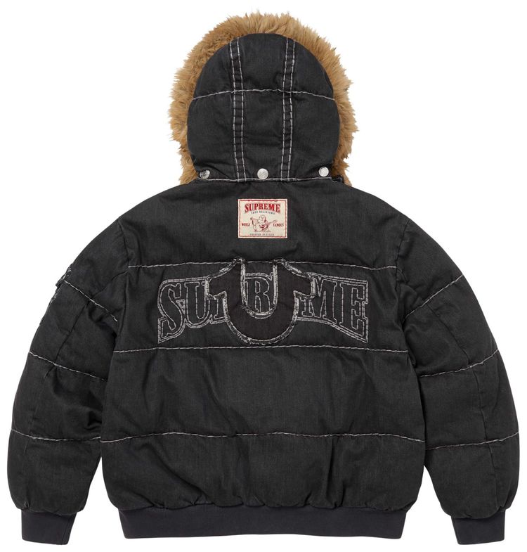 Пуховая куртка Supreme x True Religion, черный — фото 2