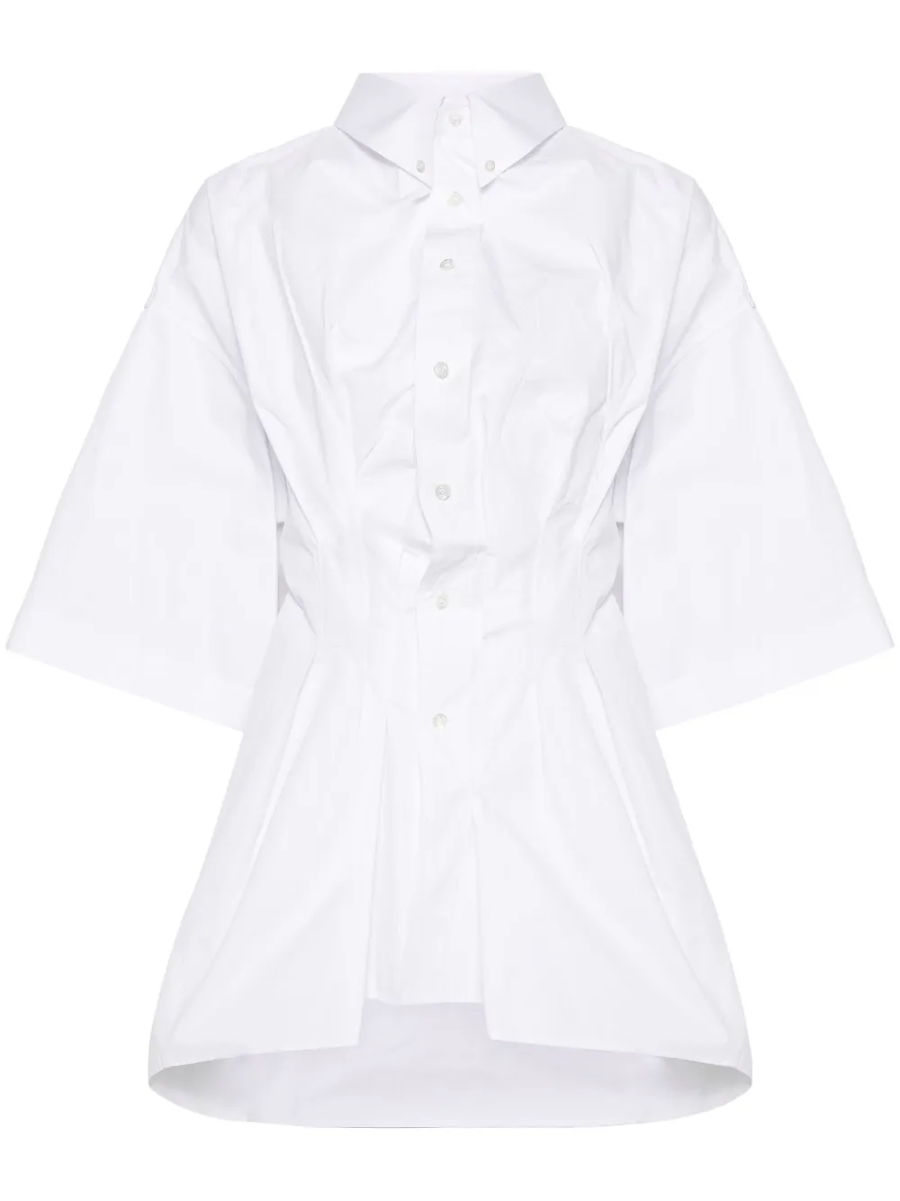 

Поплиновая рубашка с жатым эффектом MAISON MARGIELA, белый