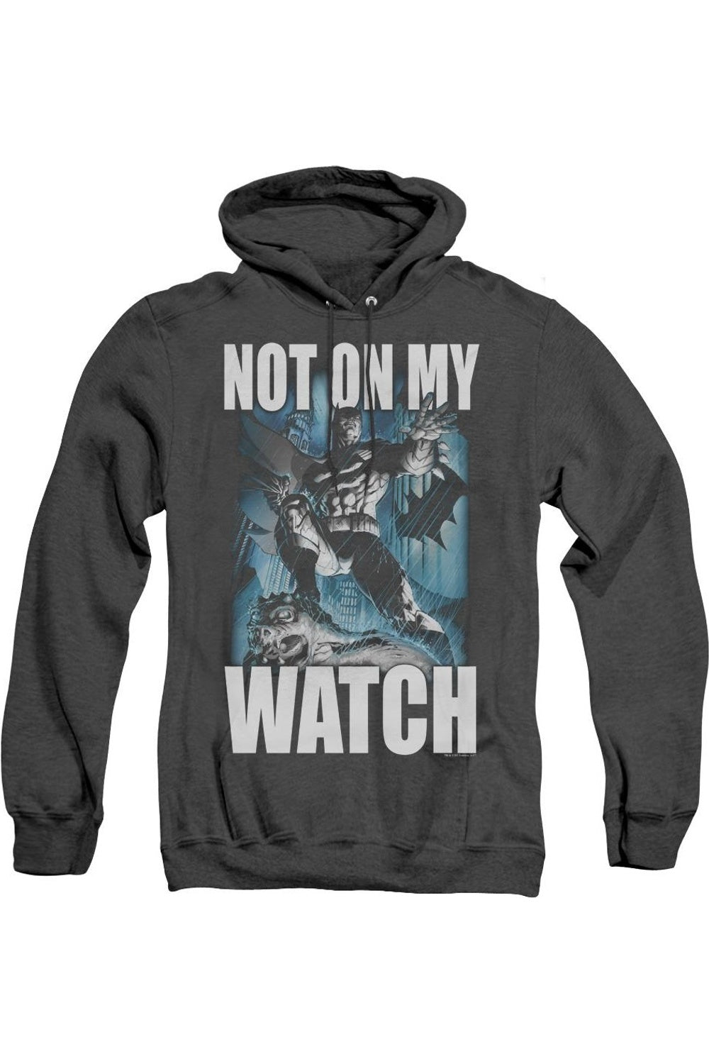 

Толстовка с капюшоном Batman Not On My Watch для взрослых Heather Gildan, черный