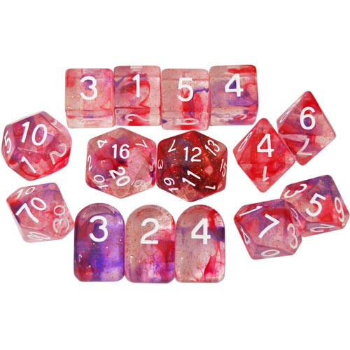 

Аксессуары Role 4 Initiative R4I Dice w/ Arch'd4: Diffusion - Faerie Magic w/ White (15)