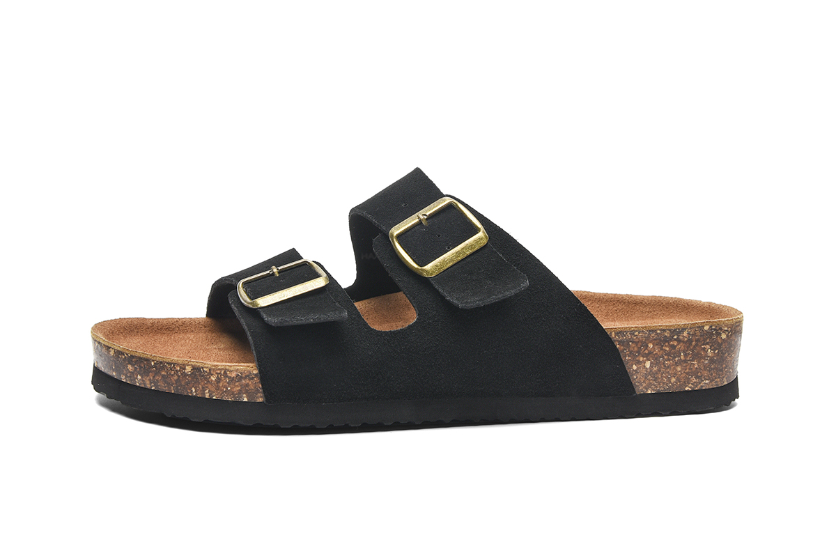 

HLA Сандалии Birkenstock Style мужские, черные, цвета хаки