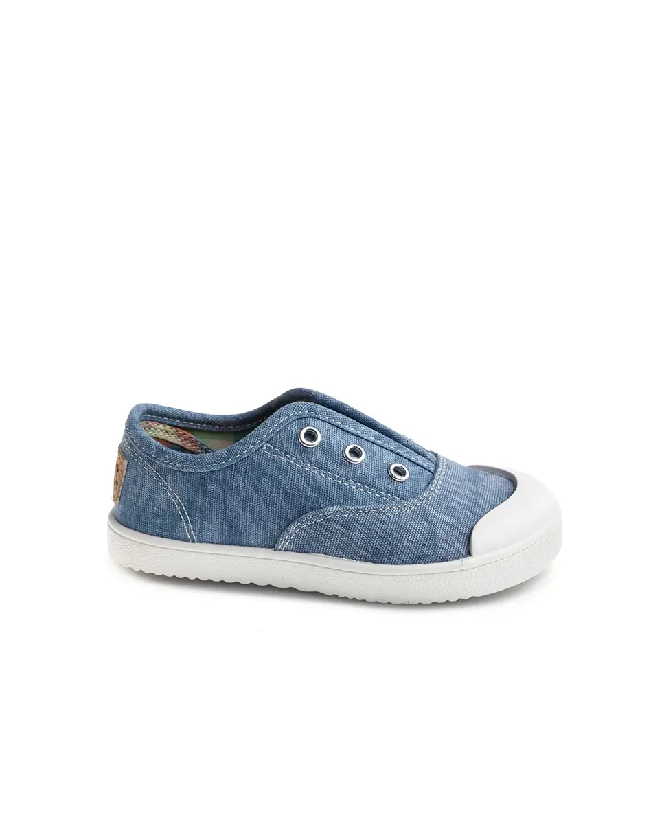 Детские кеды из холста barefoot с эластичной резинкой Pablosky, Azul Denim