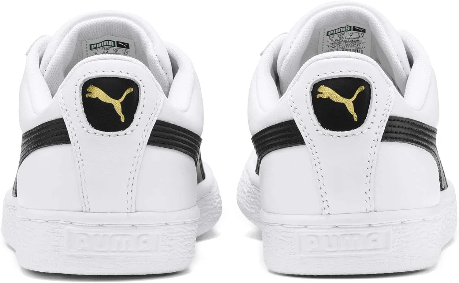 Мужские кожаные кроссовки PUMA Basket Classic белого цвета — фото 3