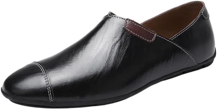 Лоферы из искусственной кожи мужские, Black UOPYNE