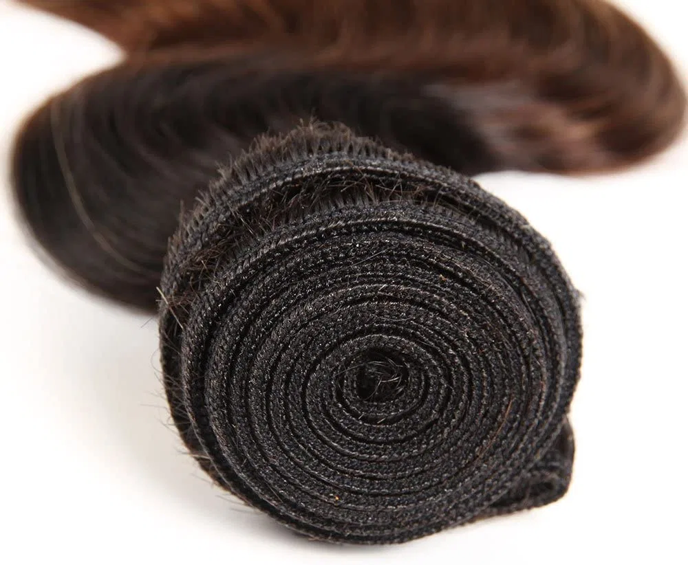 Натуральные волосы для наращивания «Ombre Brazilian Hair Body Wave» с застежкой Elee'S Hair, 3 Bundles With Closure — фото 4