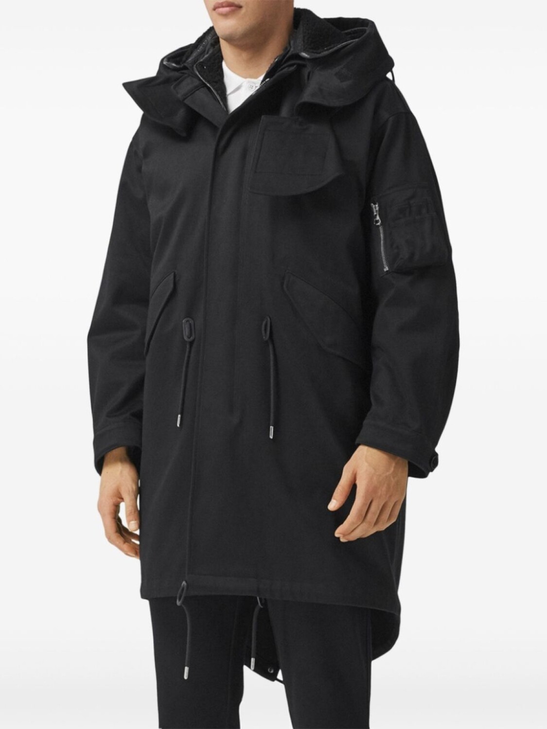 Парка Burberry, черный — фото 3