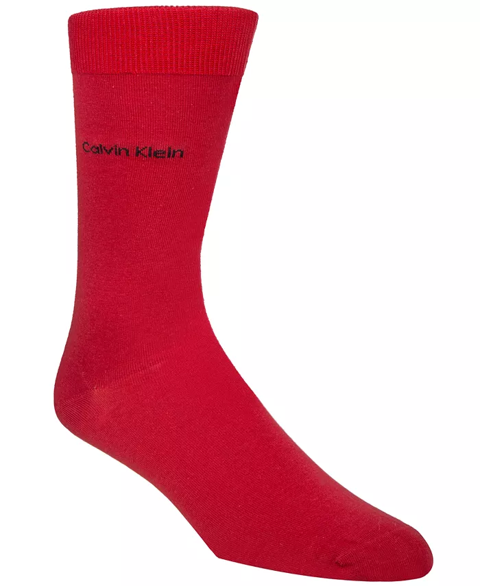 

Мужские носки Giza Cotton Flat Knit Crew Calvin Klein, красный