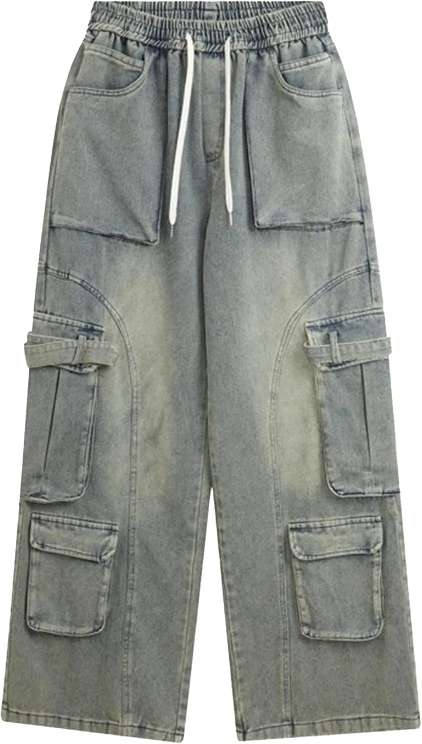 Джинсы карго Vintage Washed, Retro Blue