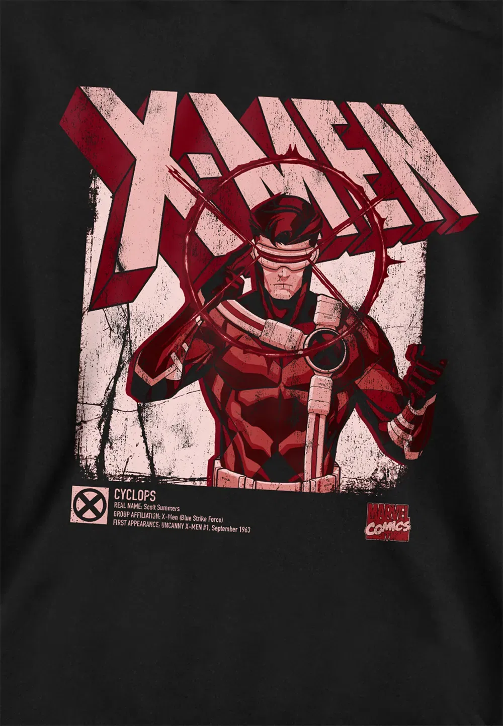 Детская толстовка Marvel X-Men Cyclops, черная, черный — фото 2