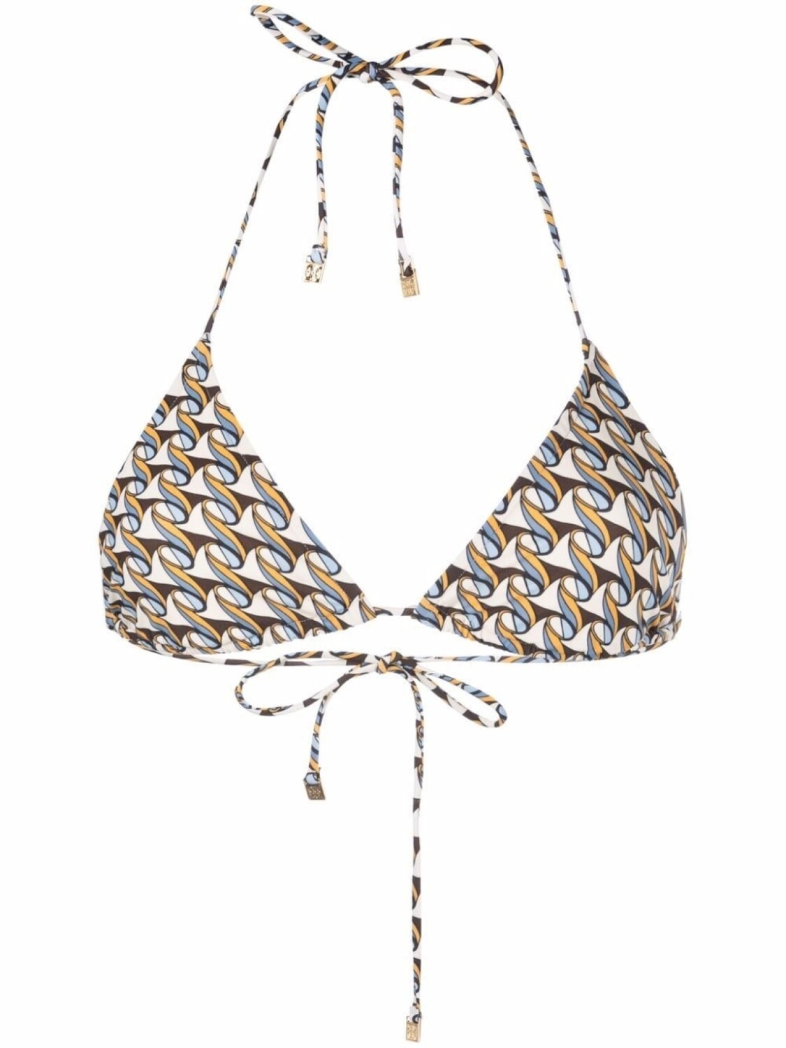 

Tory Burch лиф бикини с принтом, нейтральный цвет