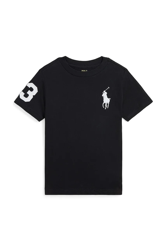 

Детская хлопковая футболка Polo Ralph Lauren, черный
