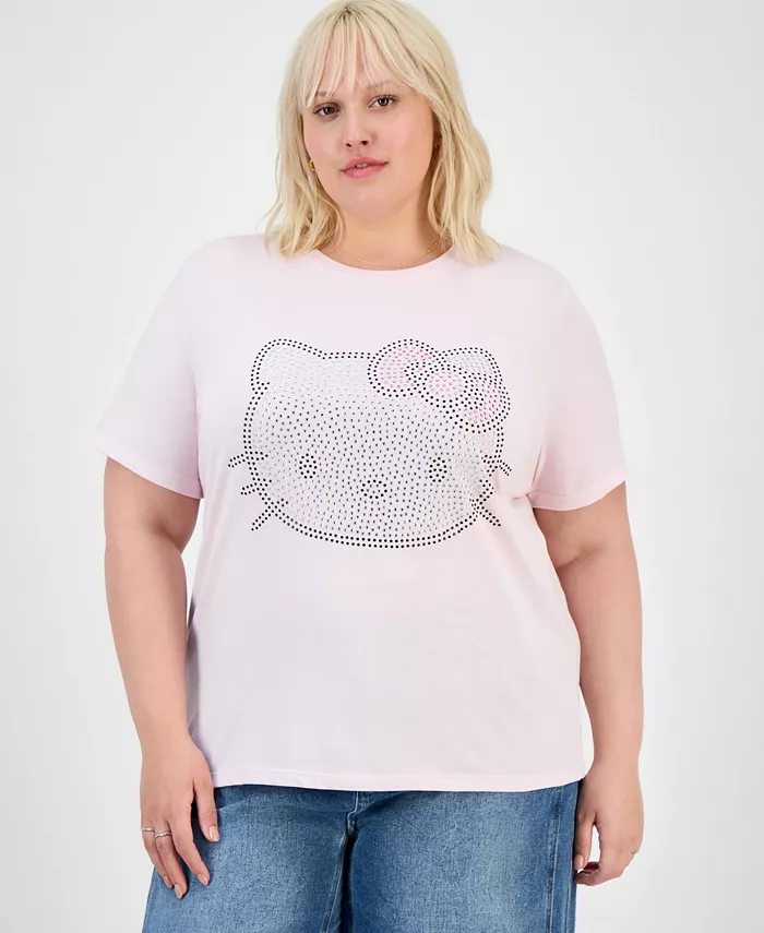 

Модная футболка с пайетками Hello Kitty Grayson Threads, The Label, розовый