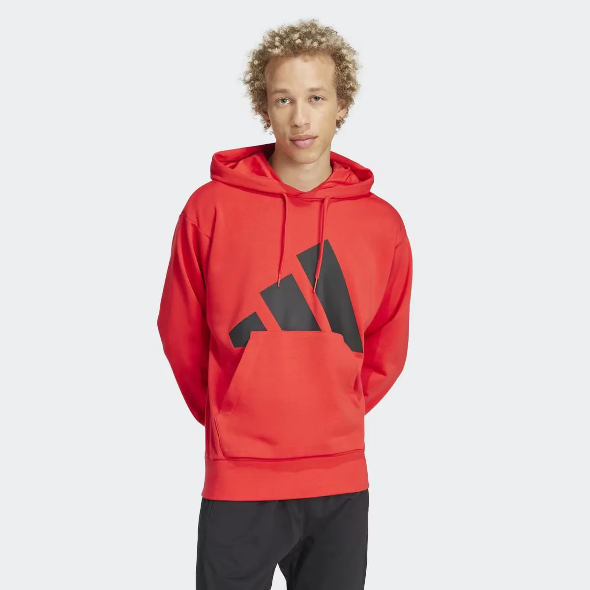 

Men's Essentials Толстовка с капюшоном с большим логотипом French Terry Adidas, красный