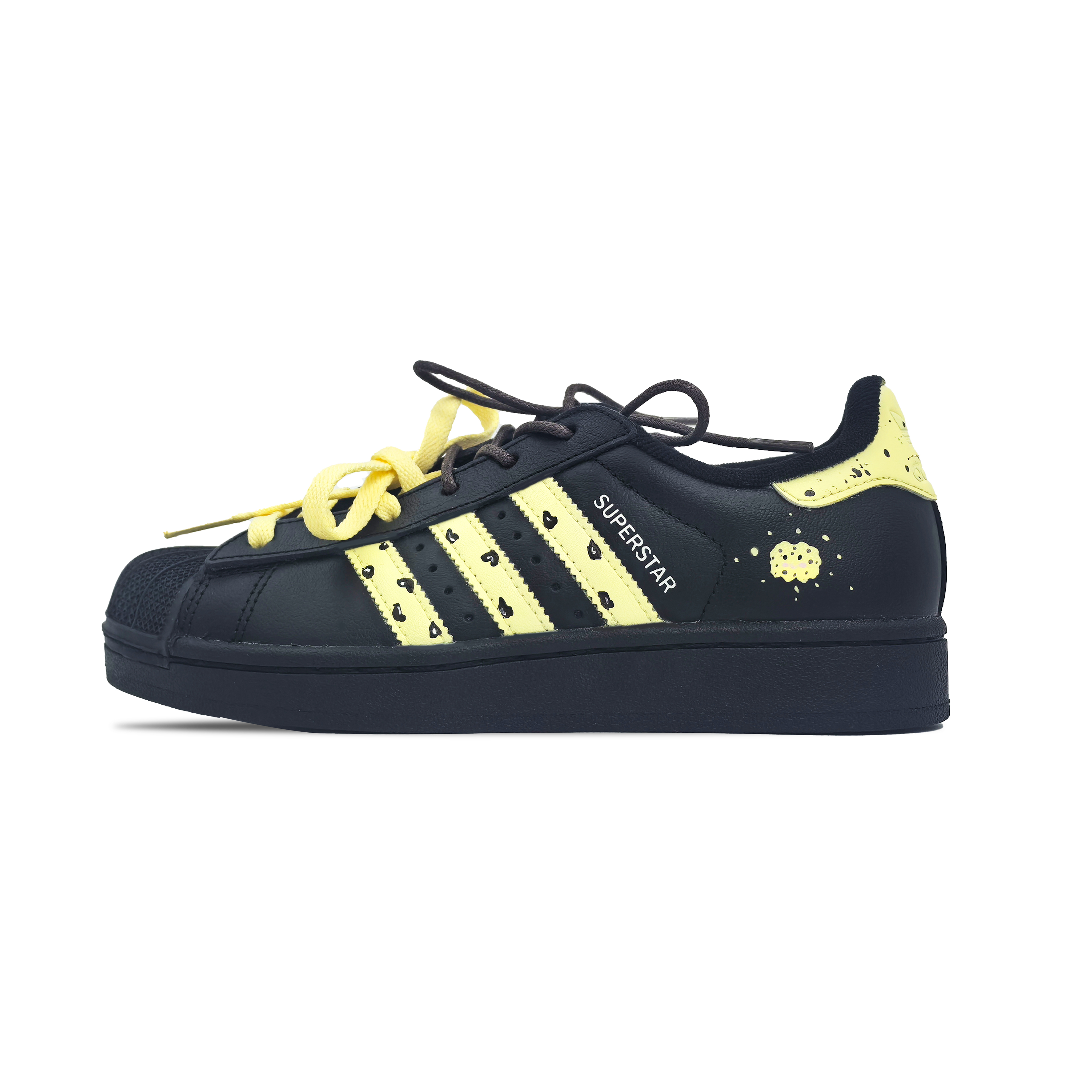 

Детские кроссовки для скейтбординга Superstar 2 для начальной школы Adidas Originals, черный/желтый