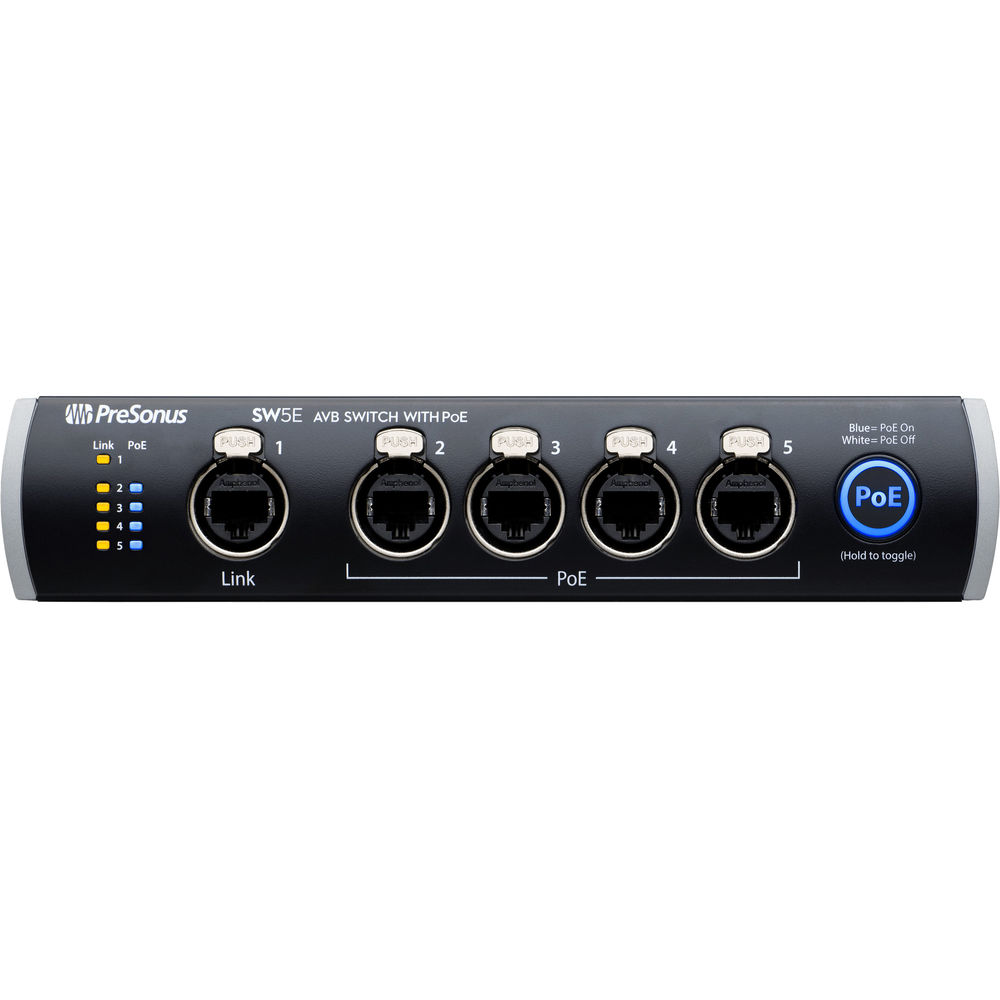 

PreSonus SW5E 5-Port AVB Switch with PoE SW5E