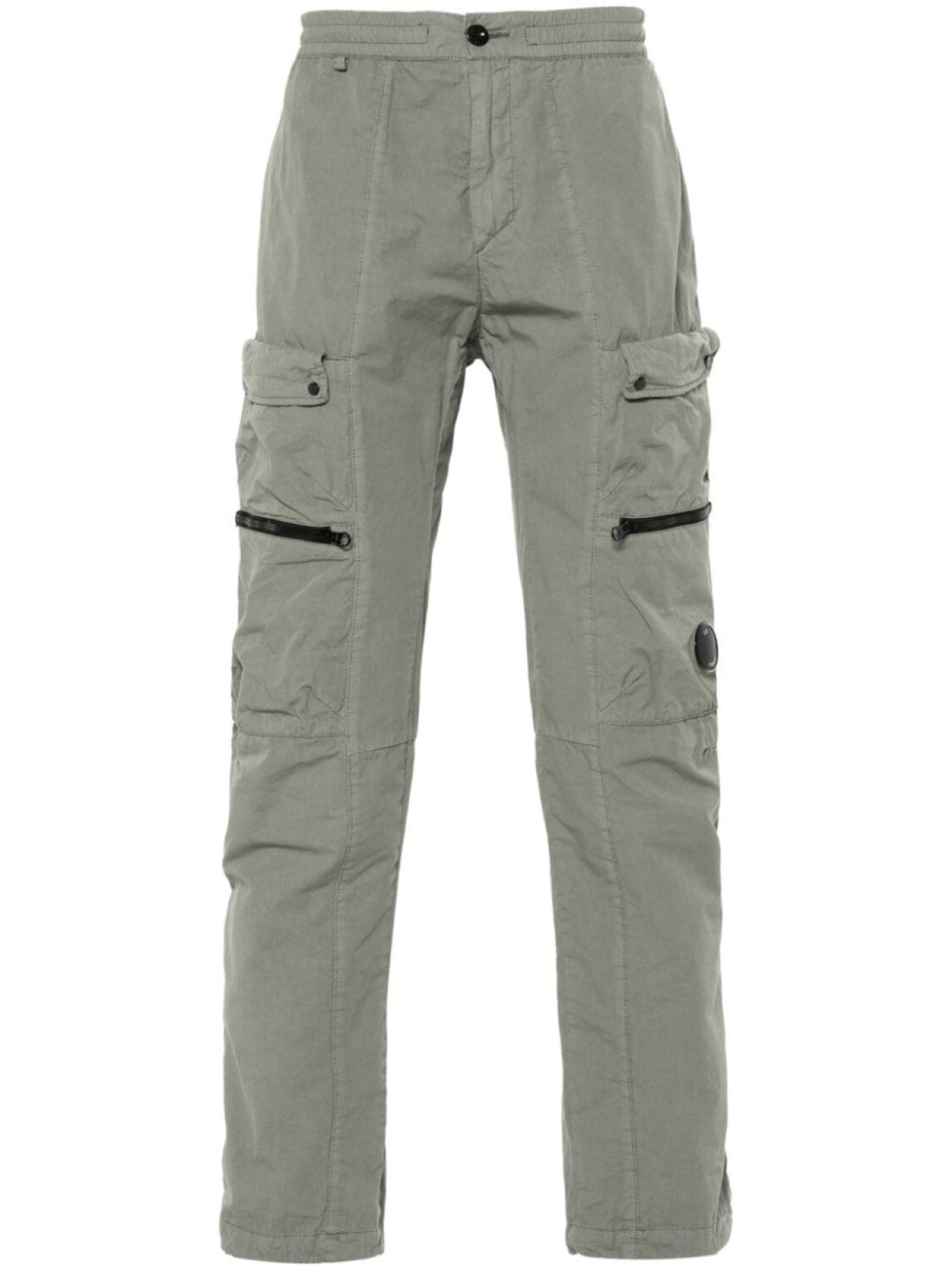 

C.P. Company зауженные брюки с декором Lens, зеленый