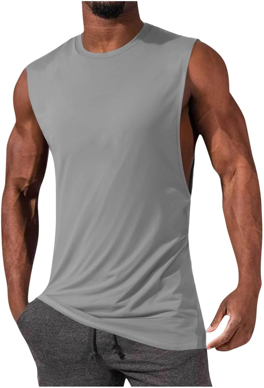 Мужской топ для бодибилдинга Generic, Gray
